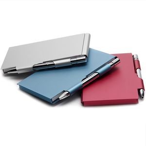 Aluminum Notes Portable Journal Paper Executive Notebook Hardcover Stylish Metal Small Notebooks Office Daily Memo Business Gift