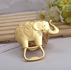 Gold Wedding Favors i prezent Lucky Golden Elephant Wine Bottle Otwieracz SN3319