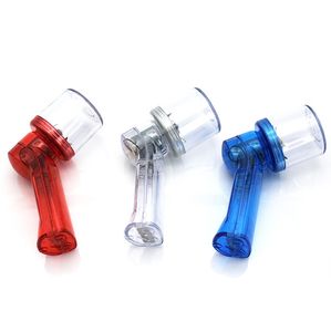 Handle Electric Cigarette Grinder Smoking Accessories D75mm*H95mm 5colors Transparent Plastic Spice Dry Herb Abrader Breaker Handheld