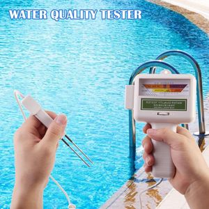 Testador De Nível De PH De Água venda por atacado-Qualidade de água portátil pH Nível de cloro CL2 Medidor de testador para piscina SAUNA analisador de medição medidores