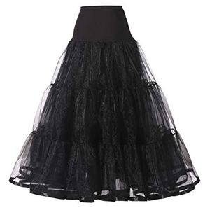 Petticoats 100 cm lång underklot Ruffled crinoline vintage bröllop brud för klänningar underskjol