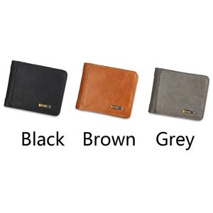 Wholesale travel finder resale online - Solid Outdoor Tracking Finder Compartment Bluetooth Smart Men Wallet Anti Lost Short Type Locator Storage Travel USB Charging Wallets