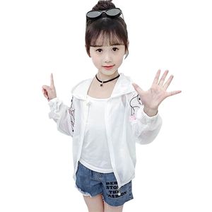 Girls Coat Floral Summer s Embroidery Kids Spring Autumn Children's Clothes Casual Style 210527