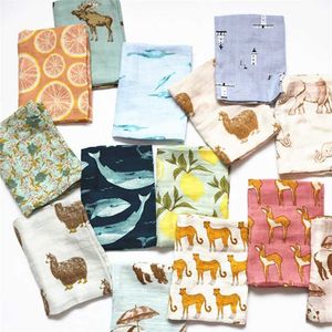 Muslin born Cotton blanket baby Baby Swaddles Soft Bath Gauze Infant Wrap Sleepsack Stroller Cover Play Mat 211105