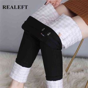 Plus Size Winter Thicking Warm Women's Pants Black Skinny Silk Cotton Velvet Wool Leggings Female Trousers Pant 210428