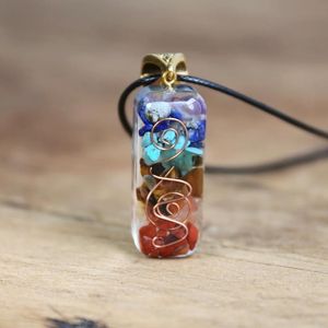 Pendant Necklaces Natural Stones Necklace For Women 7 Chakra Orgone Energy EMF Protection
