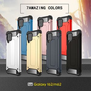 TPU + PC Hybrid Protection Case Fodral för Samsung Galaxy A22 A02 M02 A02S A12 A32 A52 A72 5G S21 Plus Not 20 Ultra S20 Cover