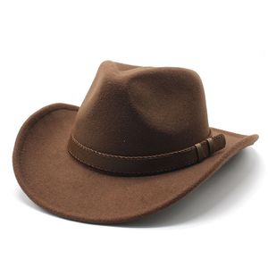 Jazz Fedora Cappelli Donna Uomo Cappello da cowboy occidentale Donna Uomo Cappello a tesa larga Cappellino papà Primavera Autunno Inverno all'ingrosso 8 colori