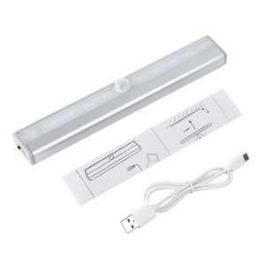 Strips Closet Light PIR Motion Sensor Cabinet Lights 24/40/60 LED USB Rechargeable Lighting Wall Lamp For Bedroom Wardrobe Stairs