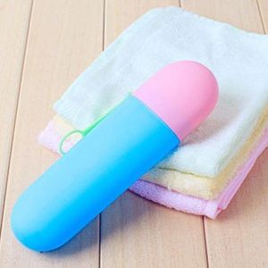 Bath Accessory Set Portable Toothbrush Cover Holder Outdoor Travel Hiking Camping Toothrush Cap Case Household Storage Cup