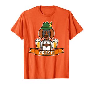 Prost Oktoberfest Alemão Dachshund Dog Beber Cerveja T-shirt