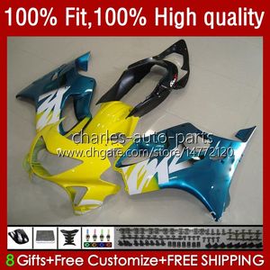 Тело для инъекций формы для Honda CBR 600 F4i FS CC F4 I 600F4I 600CC 04-07 55NO.22 CBR600F4i CBR600 F4i 04 05 06 07 CBR600FS 2004 2005 2006 2007 OEM обтекательный комплект глянцевый желтый