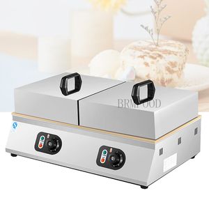 220V Electric Commercial Single Plate Souffle Machine 3000W Stainless Steel Pancake Maker Griddle Bakery Cake Equipment