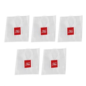 100pcs/losy jednorazowe torby herbaty filtrujące sakiewki nylonowe nylonowe linijki pachnące herbaty