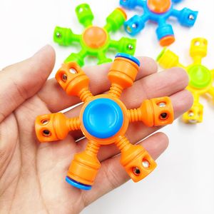 Fidget Spinner Acrílico Plástico Frossertips Brinquedo Mão Gyro Stress Reliever Anel com 6 Bola De Aço De Descompressão Ansiedade Focus Autism Adhd Brinquedos