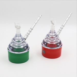 DHL Electric heated Glass pipe Hookah water bong without battery Mini 73*13.5*11.5