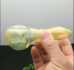 Yellow glass pipe Hot selling in Europe and Americaglass pipe bubbler smoking water bong