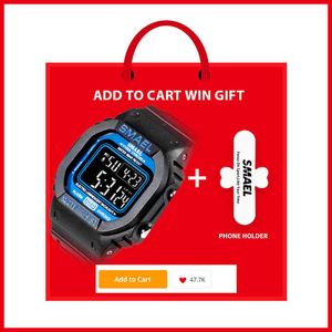 Smael Sports Watches LED الرقمية الرياضة الرجال الساعات للماء الرقمية ووتش 1801 ذكر ساعة relogios masculino العسكرية ووتش Q0524