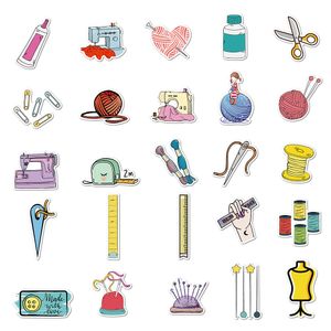 50PCS-Pack Sewing Tools Craft Diy Sticker Vattentäta klistermärken för flaska Bärbara datorer Bilplanerare Scrapbooking Telefon Cup MacBook Wardrobe Väggdörr Organizer Dekal