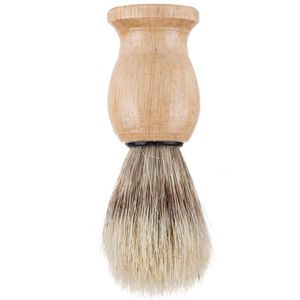 Nylon Solid Beard Pędzel Kolor Drewno Bristles Narzędzie do golenia Mężczyzna Męskie Szczotki do golenia Prysznic Akcesoria Do Room Travel Prezent 5WM