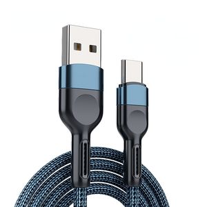 Cabo de carregamento rápido micro USB tipo C 1M 3A Cabos de carregador de celular para Samsung Xiaomi Cabo de dados