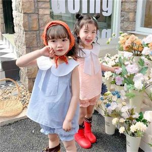 Lato Arrival Girls Fashion 2 Peides Garnitur Top + Szorty Kids Koreański DesignB Sets Girl Clothing 210528