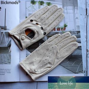Fashion Leather Driving Driver Gloves Women's Thin Unlined Perforated Breathable Summer Color Sheepskin Full Finger Gloves Factory price expert design Quality
