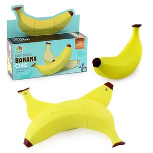 Frutas Estranha-forma Cubo Mágico Cubo de Alta Velocidade Cubo Profissional Educação Educação Enigma Brinquedos Jogo Presentes para Crianças - Amarelo