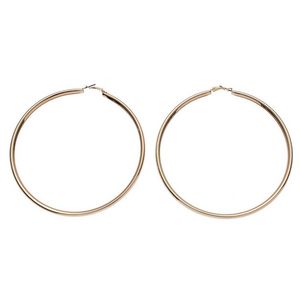 Giant Nickle Free Gold Plated Round Hoop Charm Earring Women 120mm Thin Big Hoop Earrings 110mm