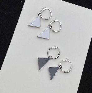 Designer Lettera Triangolo Stud Lungo Ciondolo Nero Bianco Orecchini pendenti Gioielli di moda Matrimonio Orecchini di cristallo di lusso Regali linkA