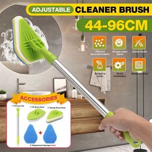 Escova de limpeza Conjunto Banheira Banheira Casa Limpo Ferramenta Longa Alça Telescópica Substituir Esponja Sponge Scrubber Pincel para WC 211215