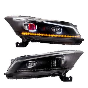 Head Lamp For Honda Accord 2008-2012 Headlights Fog Lights Daytime Running Lights DRL LED Demon Eyes Bulb Car Accessories
