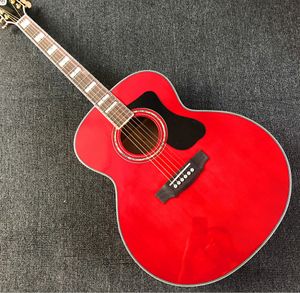 43 بوصة النقابة الحمراء الغيتار الصوتية الصلبة التنوب أعلى 6 سلاسل شعبية guitare acoustique روزوود فريت