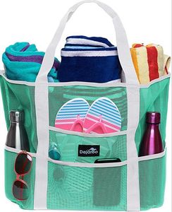 حقيبة يد الشاطئ السباحة أكياس الشبكة شبكة تخزين حقيبة سفر رياضية في الهواء الطلق حقائب السفر عالية السعة الحقيبة الصيف حمل CCD7960