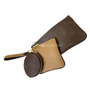 Pop mode designer plånbok handväskor 3 i 1 påsar högkvalitativa dragkedja plånböcker kreditkort hållare mynt handväska nyckelbag casual väska Effini 3PSC / set