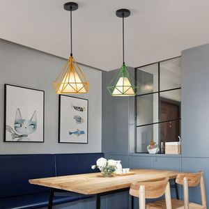 Modern Pendant Light Black Iron Hanging Cage Vintage Led Lamp E27 Industrial Loft Retro Dining Room Restaurant Bar Counter