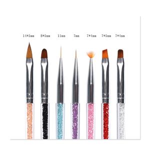 7PCS Nail Art Liner Malpinsel für Malerei Zeichnung Punktierung Design UV Gel Acryl Maniküre Pinsel NAB011