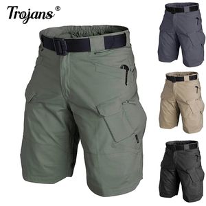 Summer Casual Shorts Men Urban Military Waterproof Cargo Tactical Male Outdoor Camo Breathable Quick Dry Pants 210721