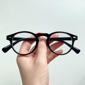 Gafas de sol Retro Gafas de ojo redondo Marco para hombres Mujeres Estilo Pequeño Diseñador de marca Eyeaglass Negro EyeGlasses Óptico Myopia Diopter Prescripción Nerd