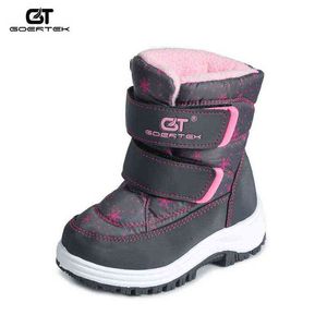 GT GOERTEK Boys Girls Snow Boots Winter Waterproof Slip Resistant Cold Weather Shoes Toddler Little Kids Autumn Winter Boots 211108