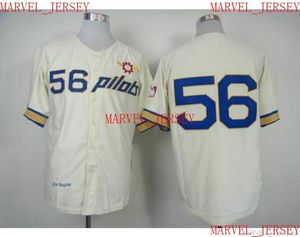 Män kvinnor ungdom jim bouton baseball tröjor syade anpassa alla namn nummer jersey xs-5xl