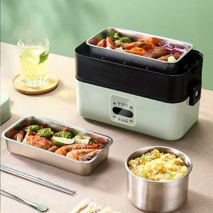 Electric Heating Lunch Box Heating Meals Preservation Office School Restaurant Food Fresh Box Thermal Bento Container 210925