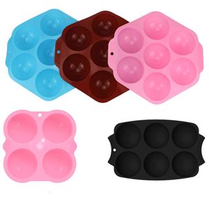 Torte in silicone a semicerchio a 7 cavità Stampi per mousse Marrone Cioccolato nero Dessert Bakeware Stampo per pasticceria SN4340