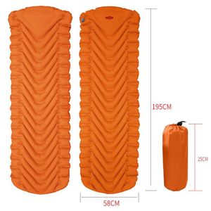 Wholesale travel inflatable mattress for sale - Group buy Outdoor Pads V design Camping Inflatable Mattress Semi automatic Waterproof Portable TPU Nylon Sleeping Tent Travel Mat