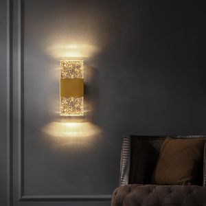 Moderna semplice fonte di luce a LED in rame in rame in cristallo di lusso ￨ adatto per la navalla commerciale per decorazioni per la casa di vanit￠ lampade da muro