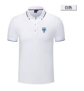 フィンランドメンズアンドレディースポロシャツシルクブロケード半袖スポーツラペルTシャツのロゴはカスタマイズできます