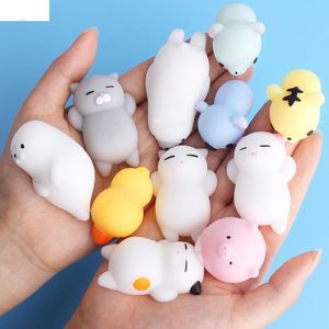2021 Fidget PVC Animal Extrusion Toys Rebound Squishy Gadget Vent Decompression Toy Mobile Pendant Cute Funny Gift