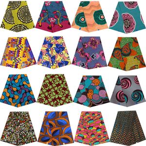 100% bomull Afrika Ankara Tryck Batik Tyg Patchwork Nigeria Real Wax Hand Sy Tissu för Party Dress Craft Accessory DIY 210702