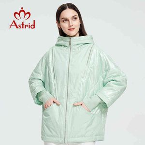 アストリッド春秋の女性の薄い綿のジャケット - フードジッパーコートの女性パーカーアウターアームAM-8734 211130