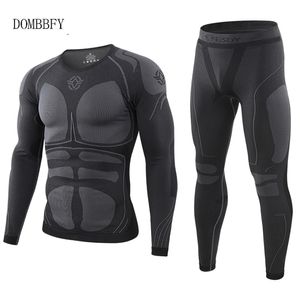 Winter Warm Tight Tactical Thermal Underwear Sets Men Outdoor Function Breathable Training Cycling Thermo Underwear Long Johns 211110